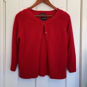 Cardigan and Tank Sweater Combination